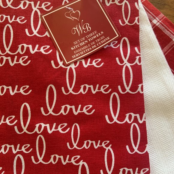Valentine Love Kitchen Towel Set - Picture 2 of 2